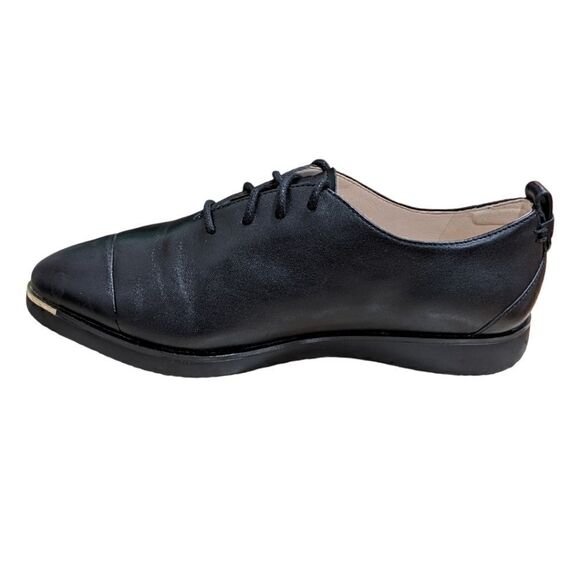 Cole Haan Grand Ambition Black Leather Lace Up Oxford Wing Tip Shoes Sz 6 1/2 B - Picture 7 of 12